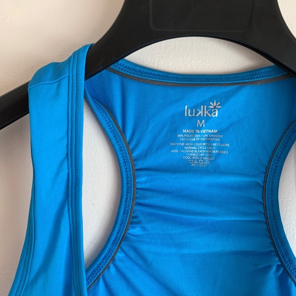 BLUE lukka ruched racerback workout top - Picture 3 of 7